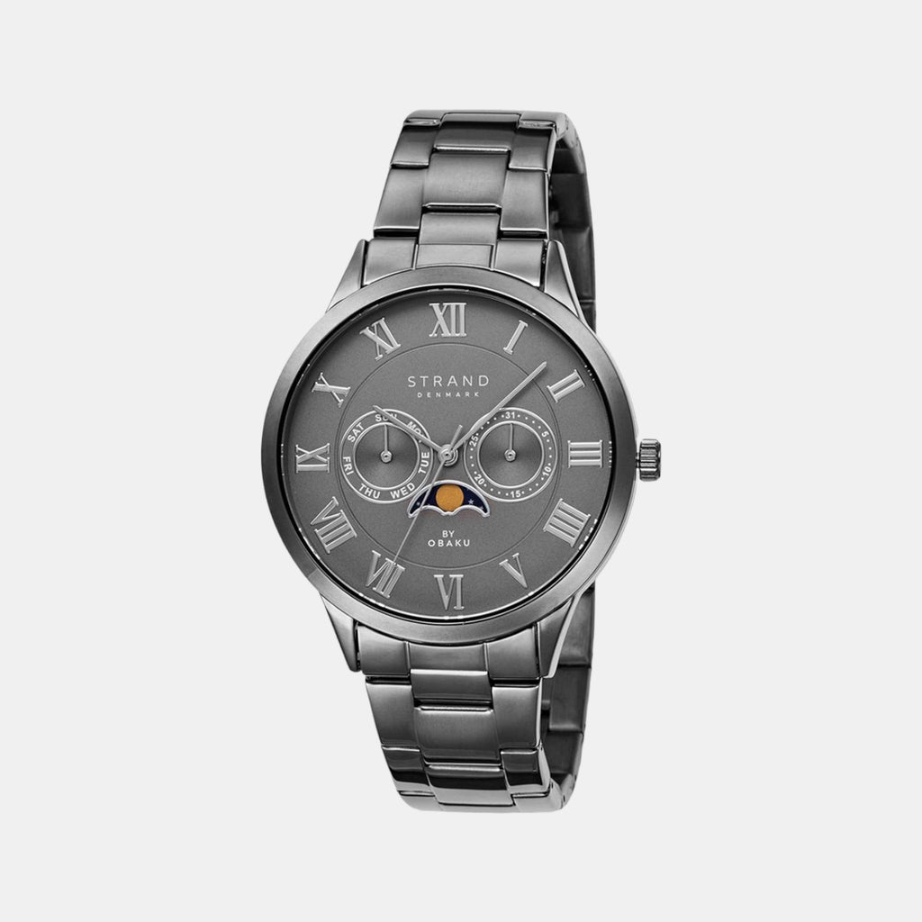 Strand Round Grey Analog watch