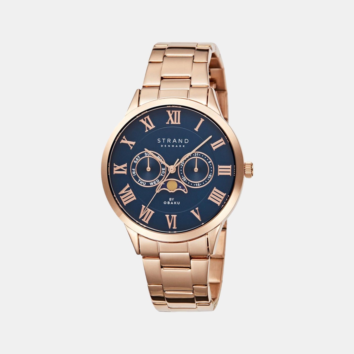 Strand Round Blue Analog watch