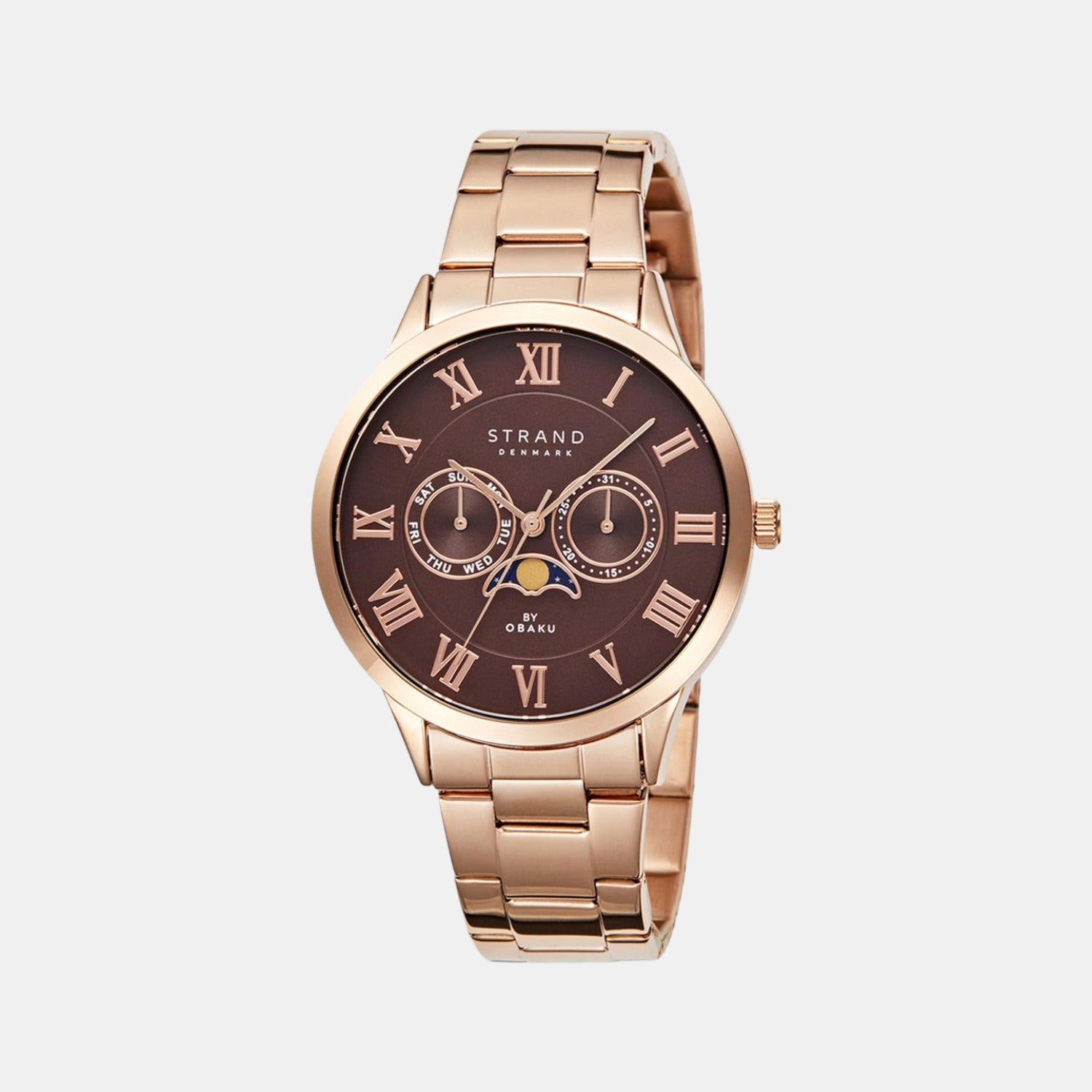 Strand Round Brown Analog watch