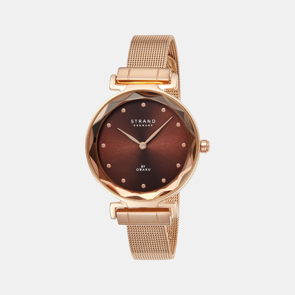 Strand Round Brown Analog watch