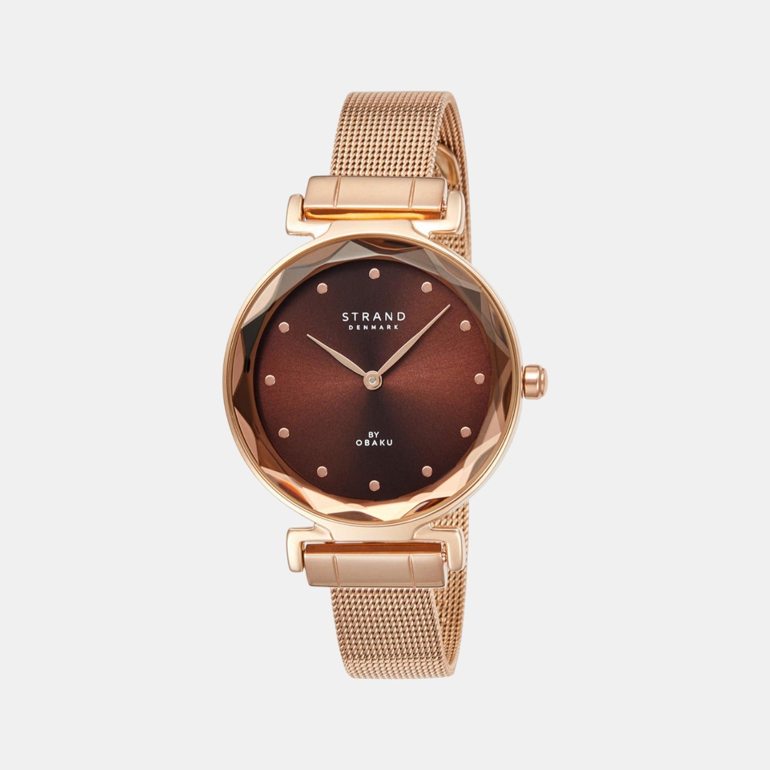 Strand Round Brown Analog watch