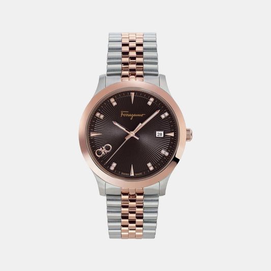 Male Brown Analog Stainless Steel Watch SFCV00419
