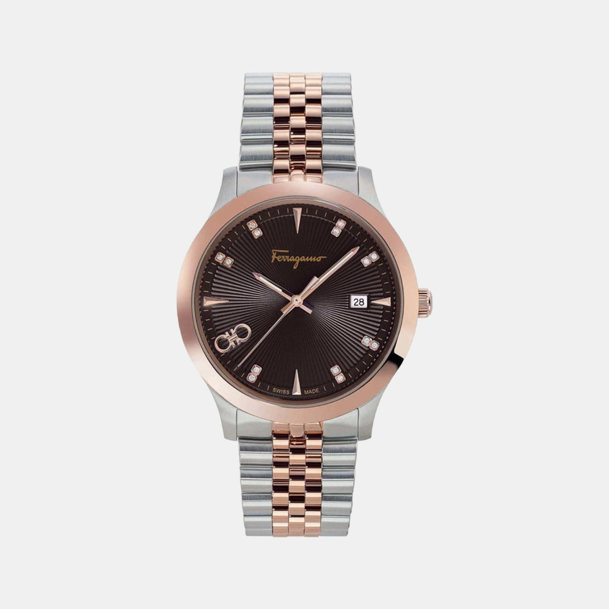 Ferragamo Round Brown Analog watch