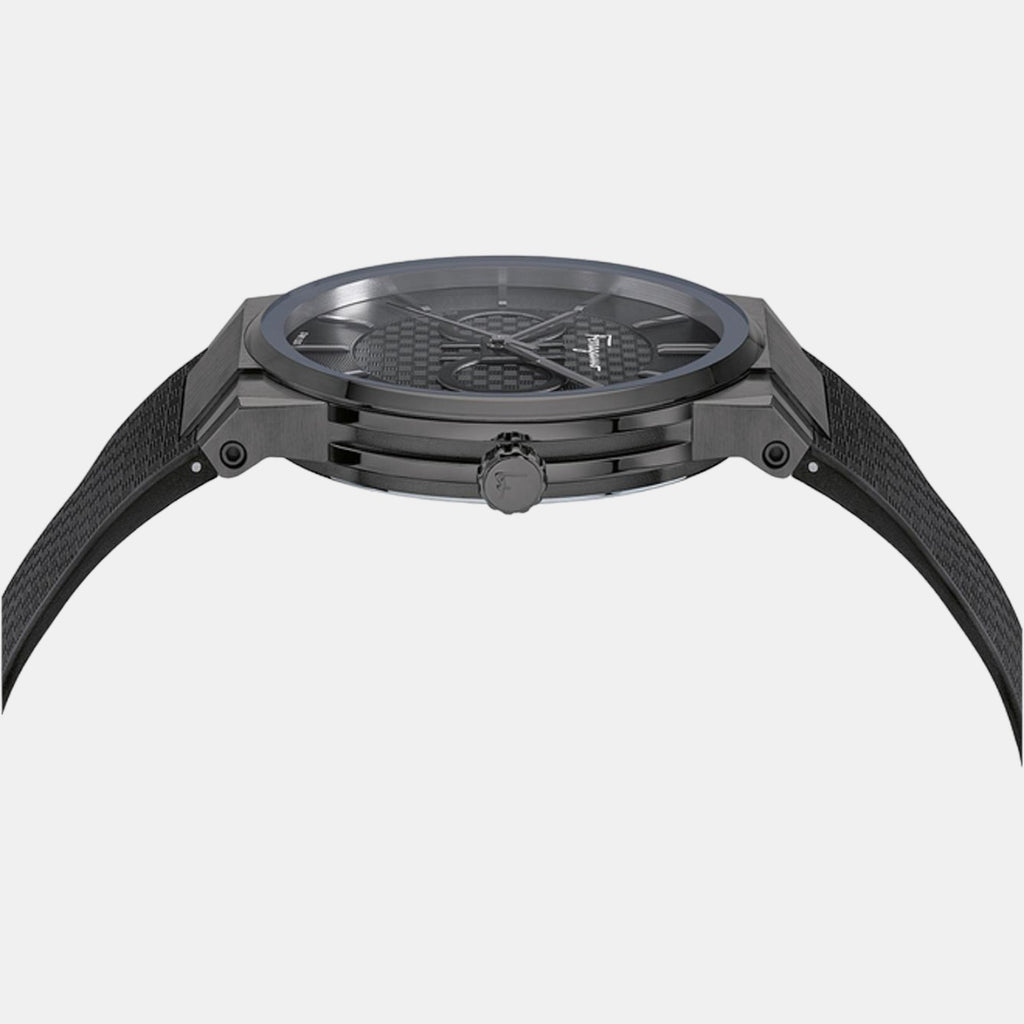 Ferragamo Men Round Black watch