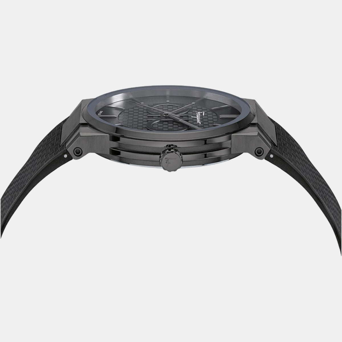 Ferragamo Men Round Black watch