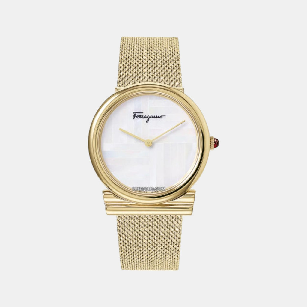 Ferragamo Round White Analog watch