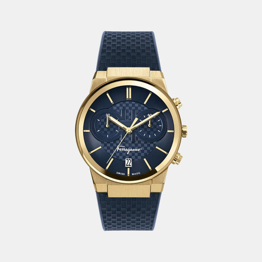 Male Blue Chronograph Silicon Watch SFME00221
