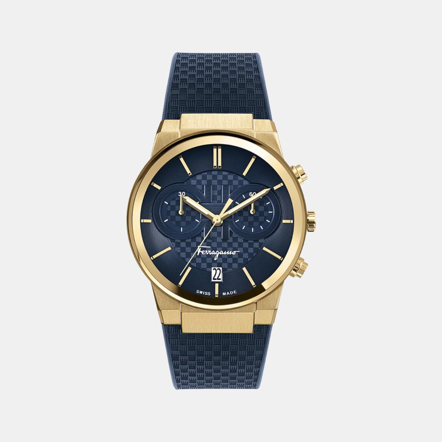 Ferragamo Round Blue Chronograph watch