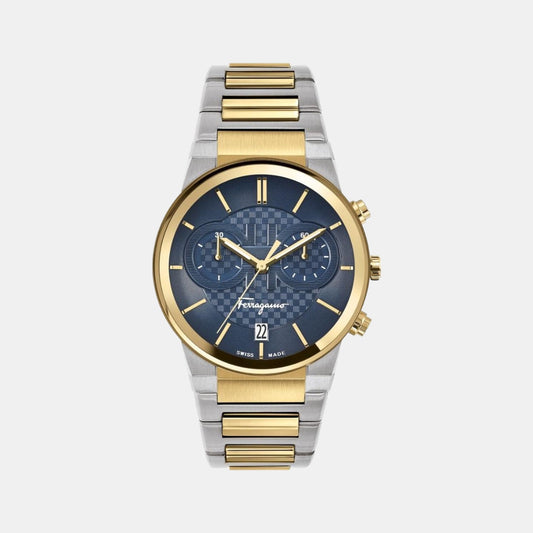 Male Blue Analog Stainless Steel Watch SFME00521