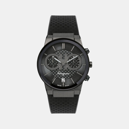 Male Black Analog Silicon Watch SFME00621