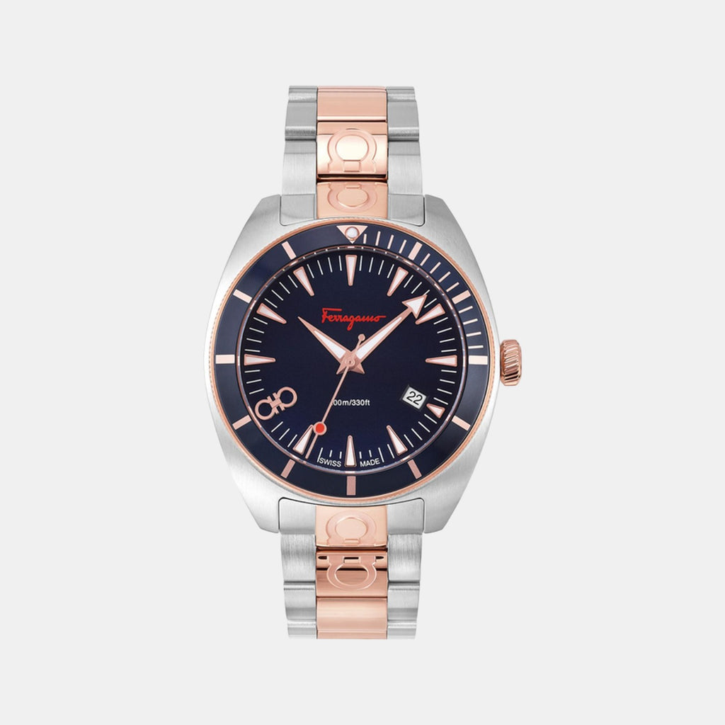 Ferragamo Round Blue Analog watch