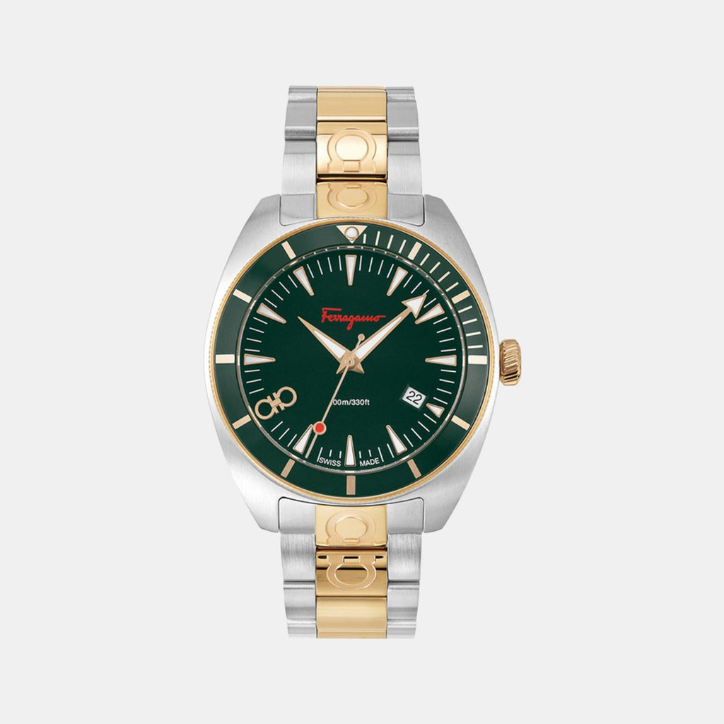 Ferragamo Round Green Analog watch