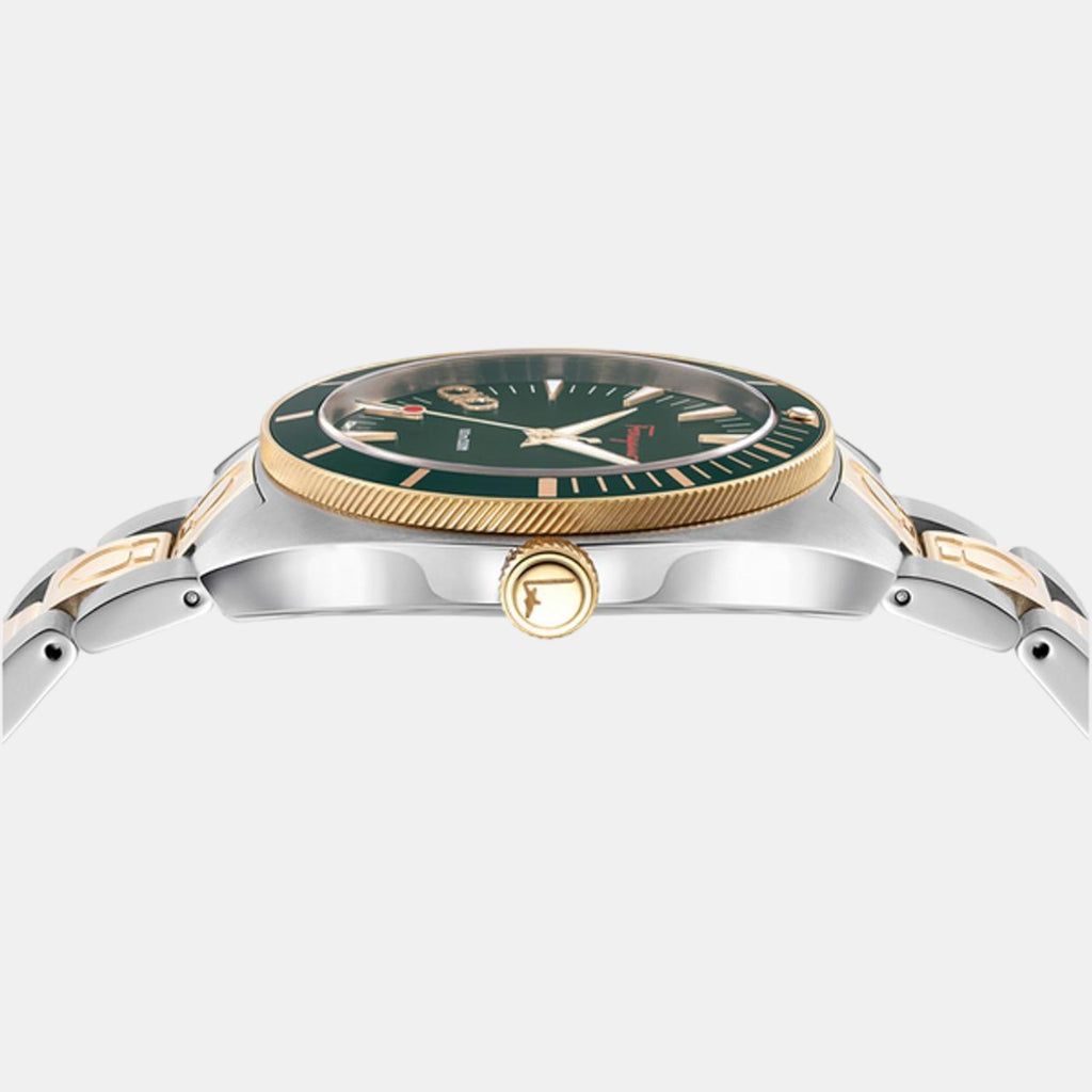 Ferragamo Men Round Green watch
