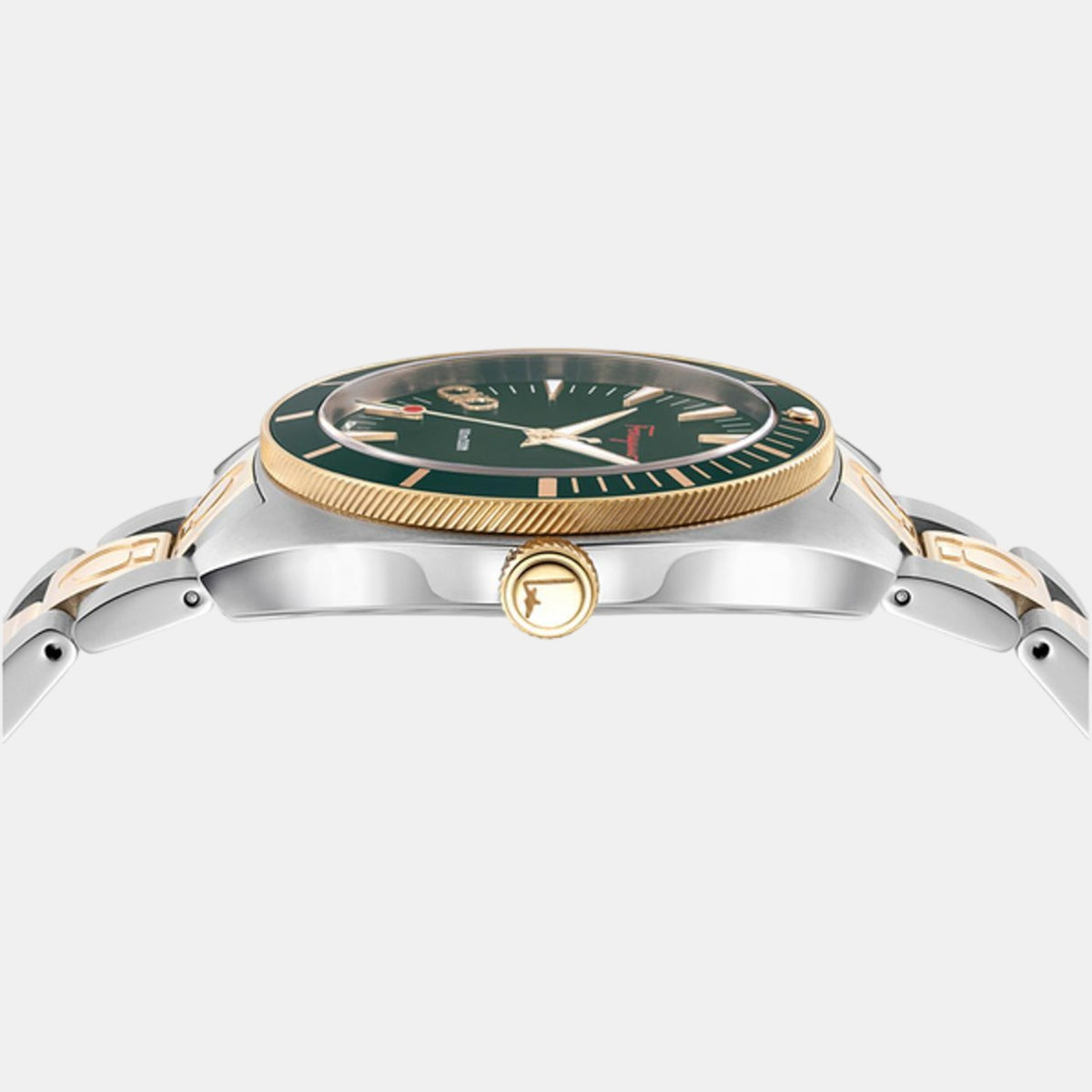 Ferragamo Men Round Green watch