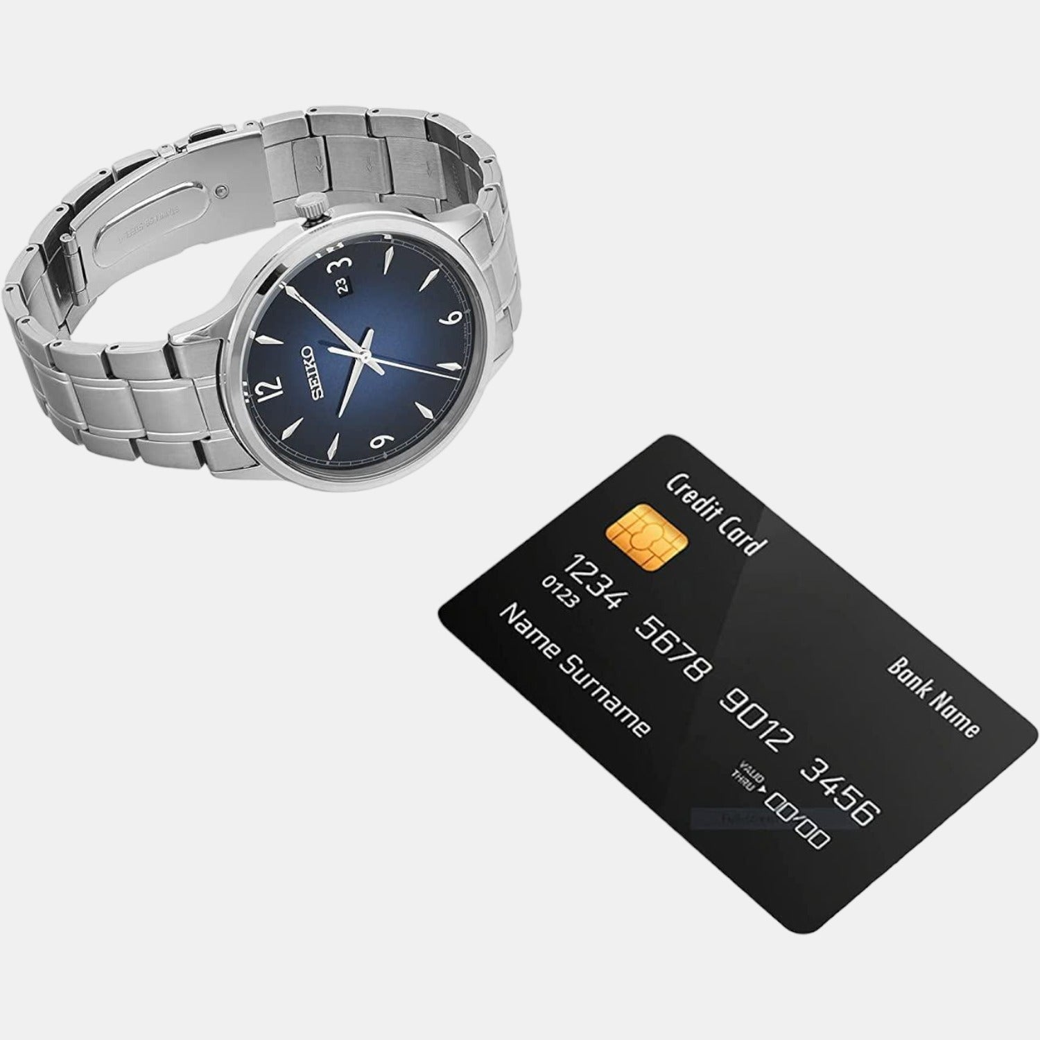 Seiko Stainless Steel Blue watch