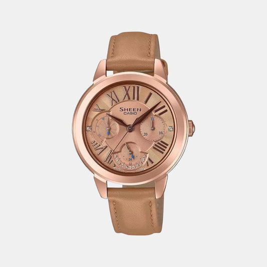 Sheen Female Chronograph Leather Watch SH216