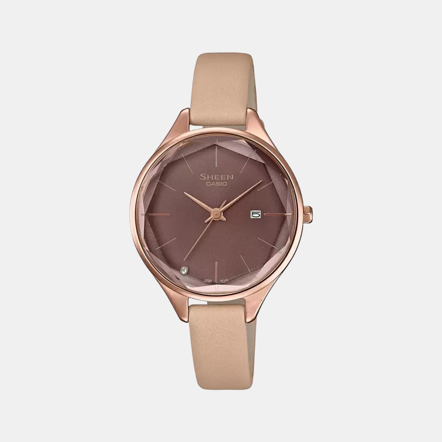 Casio leather strap women's 2024 watch