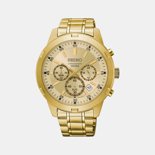 Male Gold Chronograph Stainless Steel Watch SKS610P1