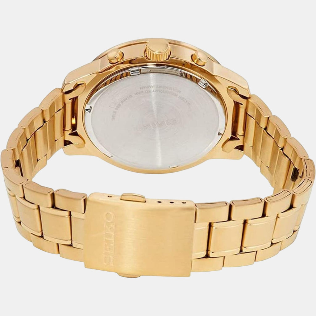 Seiko Men Round Gold watch