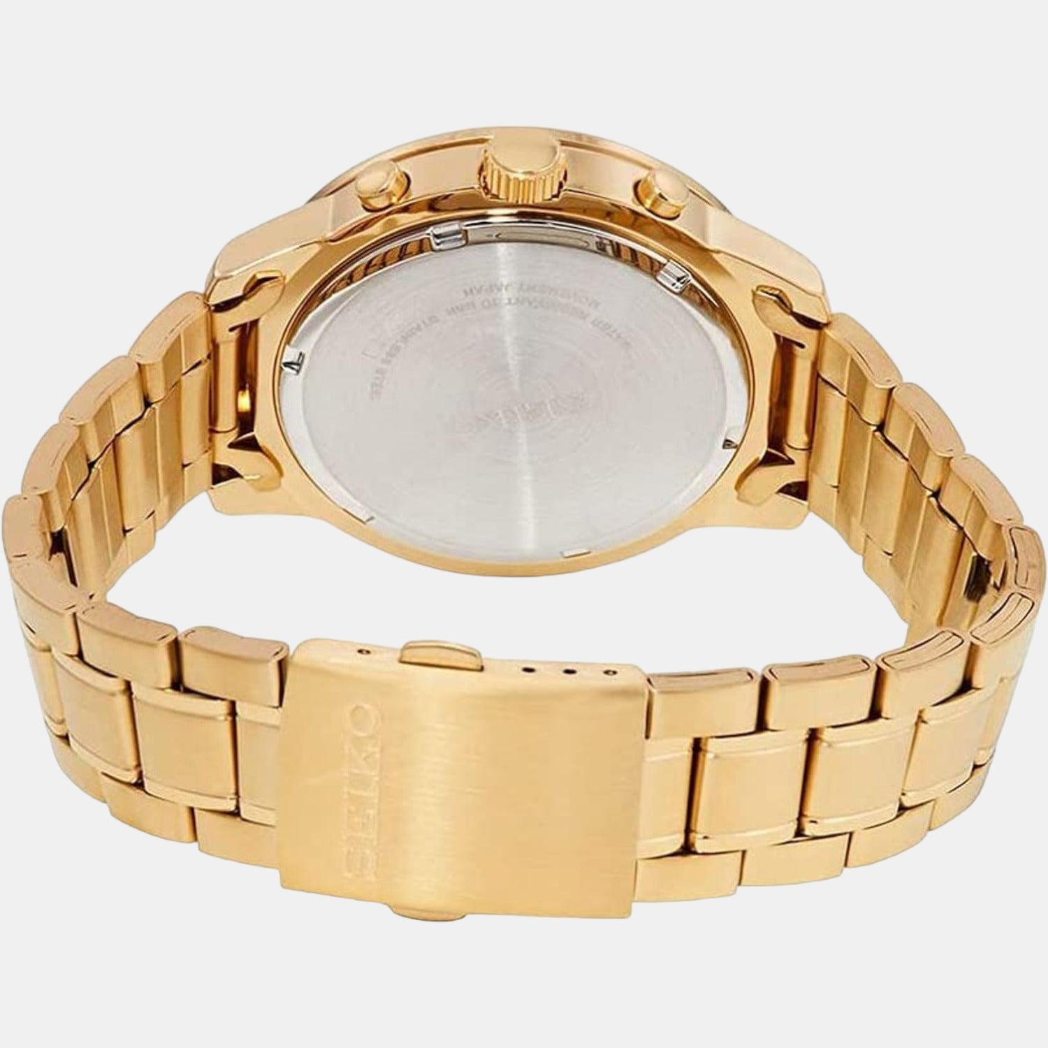 Seiko Men Round Gold watch