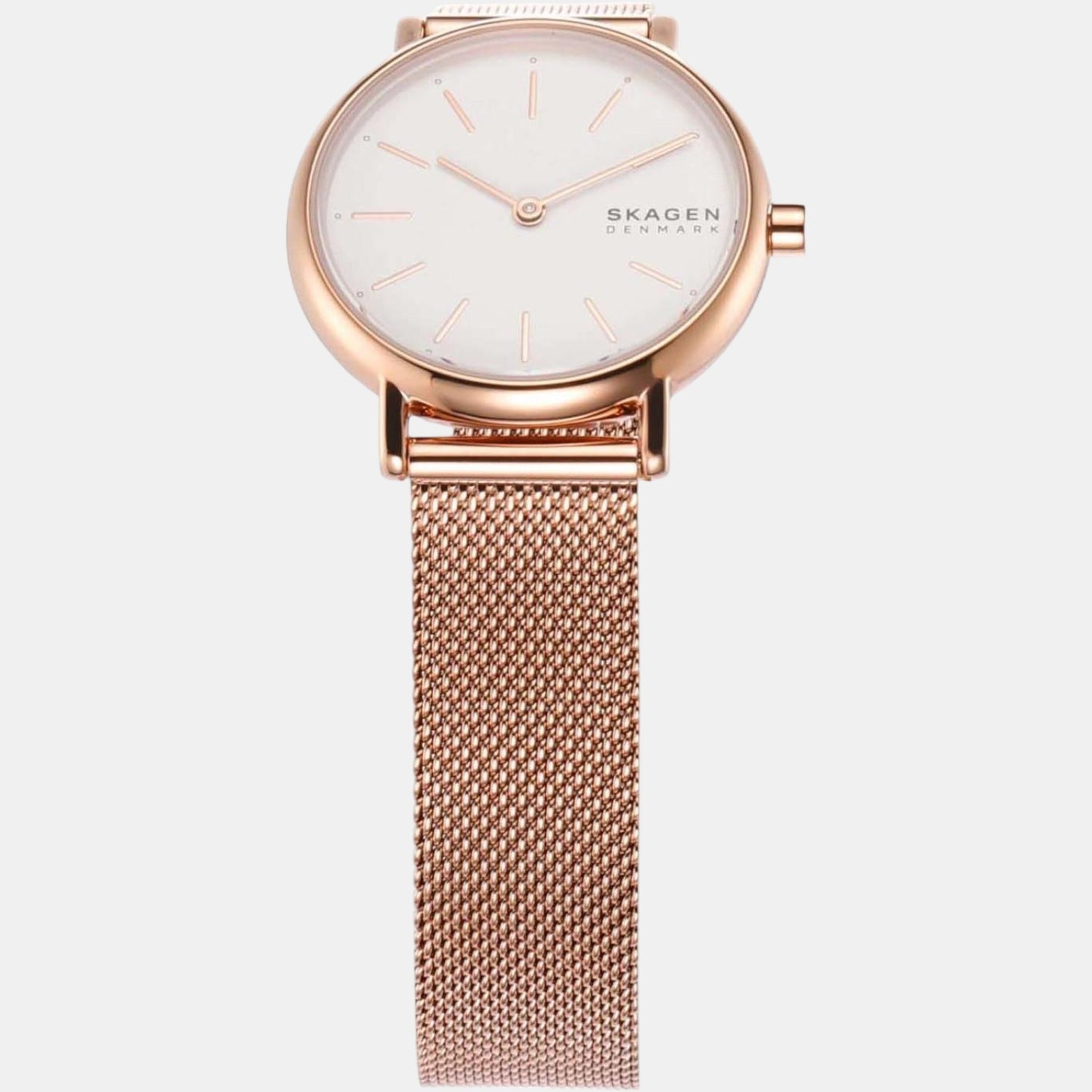 Men's Gold-Tone Skagen Holst Steel Mesh Bracelet Watch SKW6173