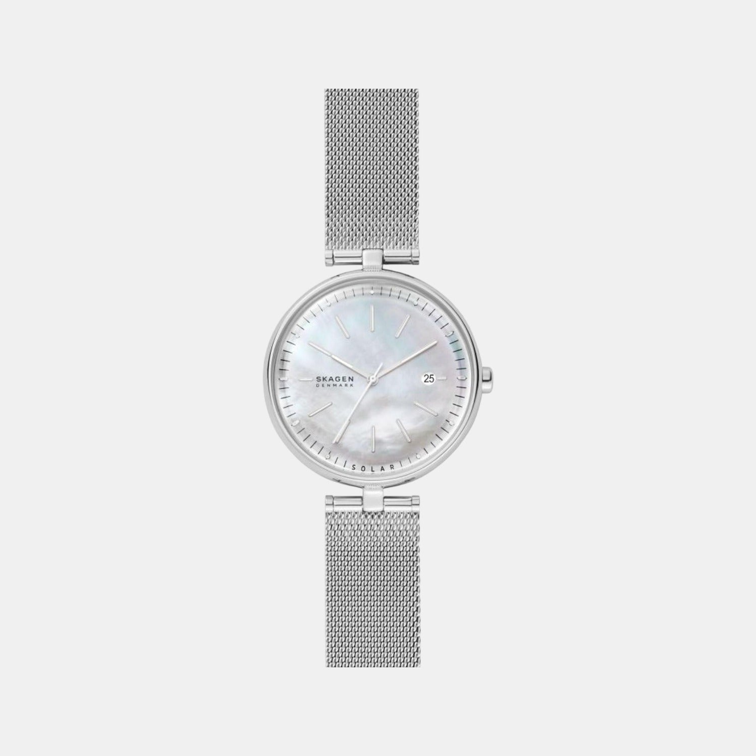 Female Analog Stainless Steel Solar Watch SKW2979