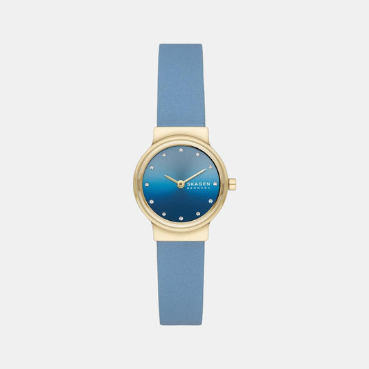 Female Blue Analog Leather Watch SKW3059