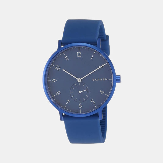 Unisex Blue Analog Silicon Watch SKW6508