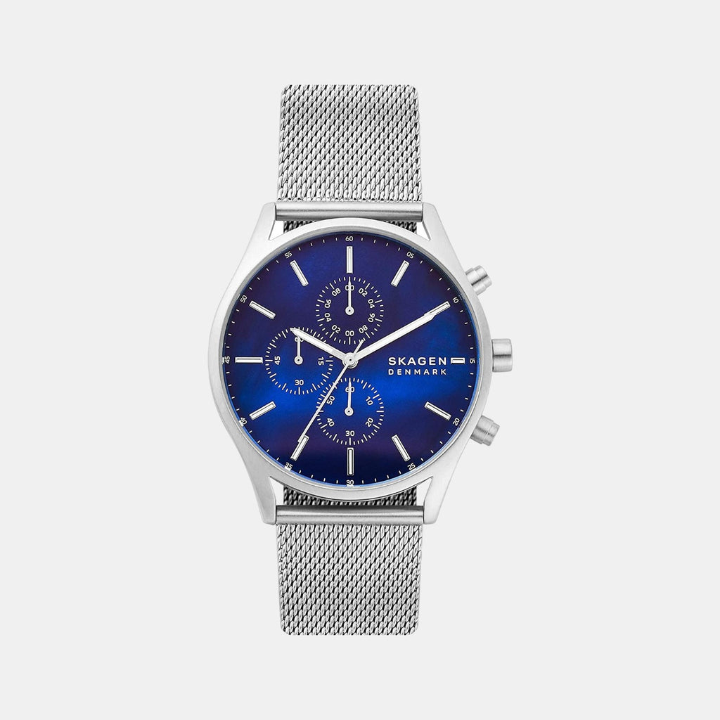 Skagen Round Blue Chronograph watch