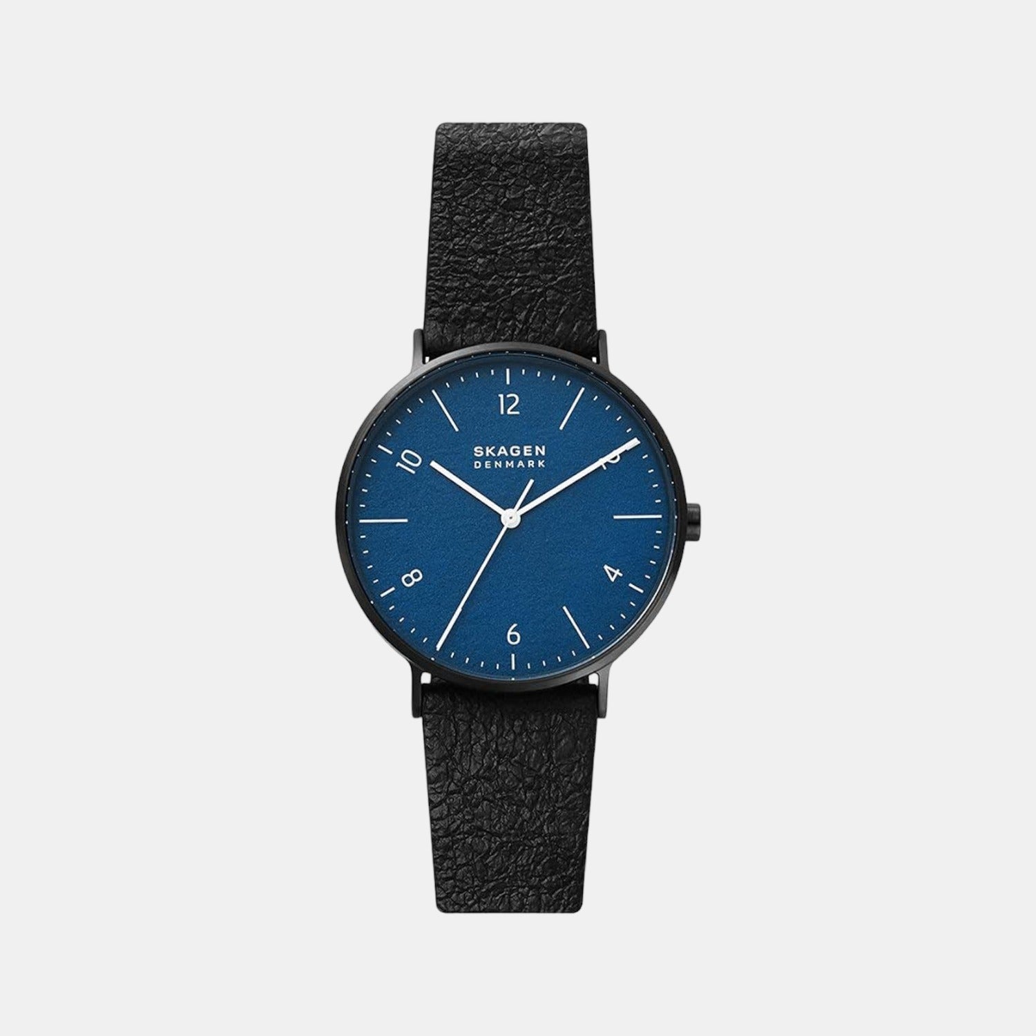 Skagen Men s Blue Analog Leather Watch Skagen Just In Time