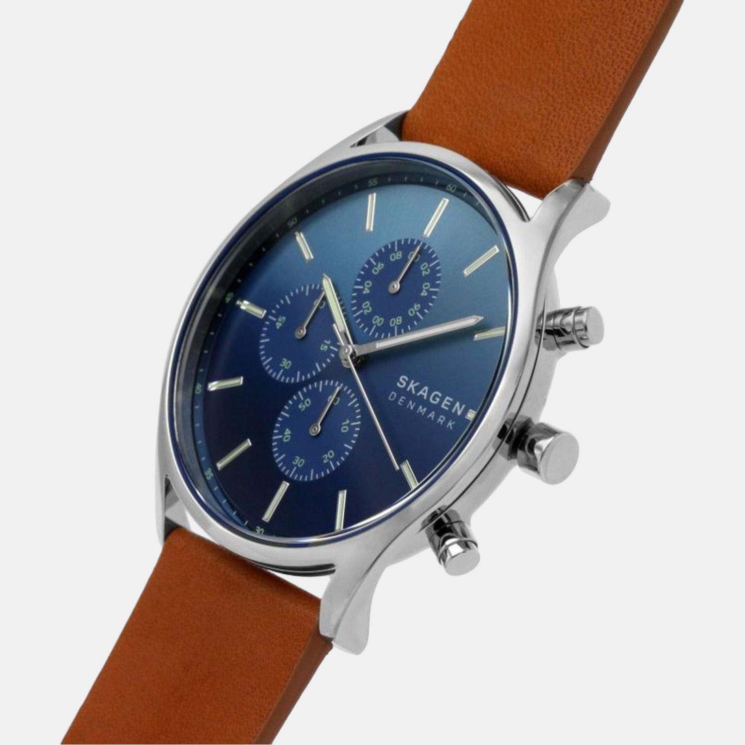 Skagen blue 2024 leather watch