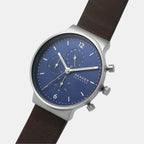 Skagen Leather Blue watch