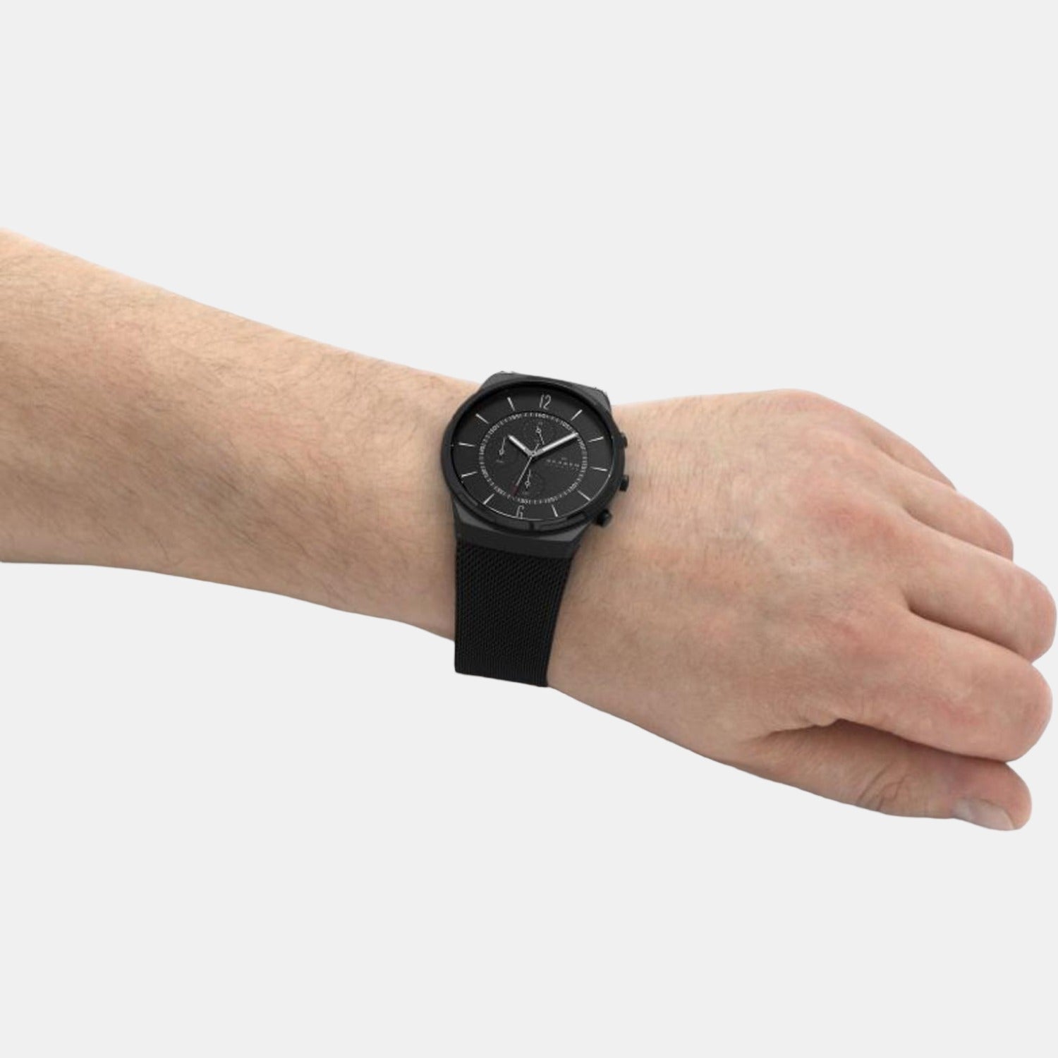 Skagen Male Black Quartz Stainless Steel Chronograph Watch | Skagen – Just  In Time
