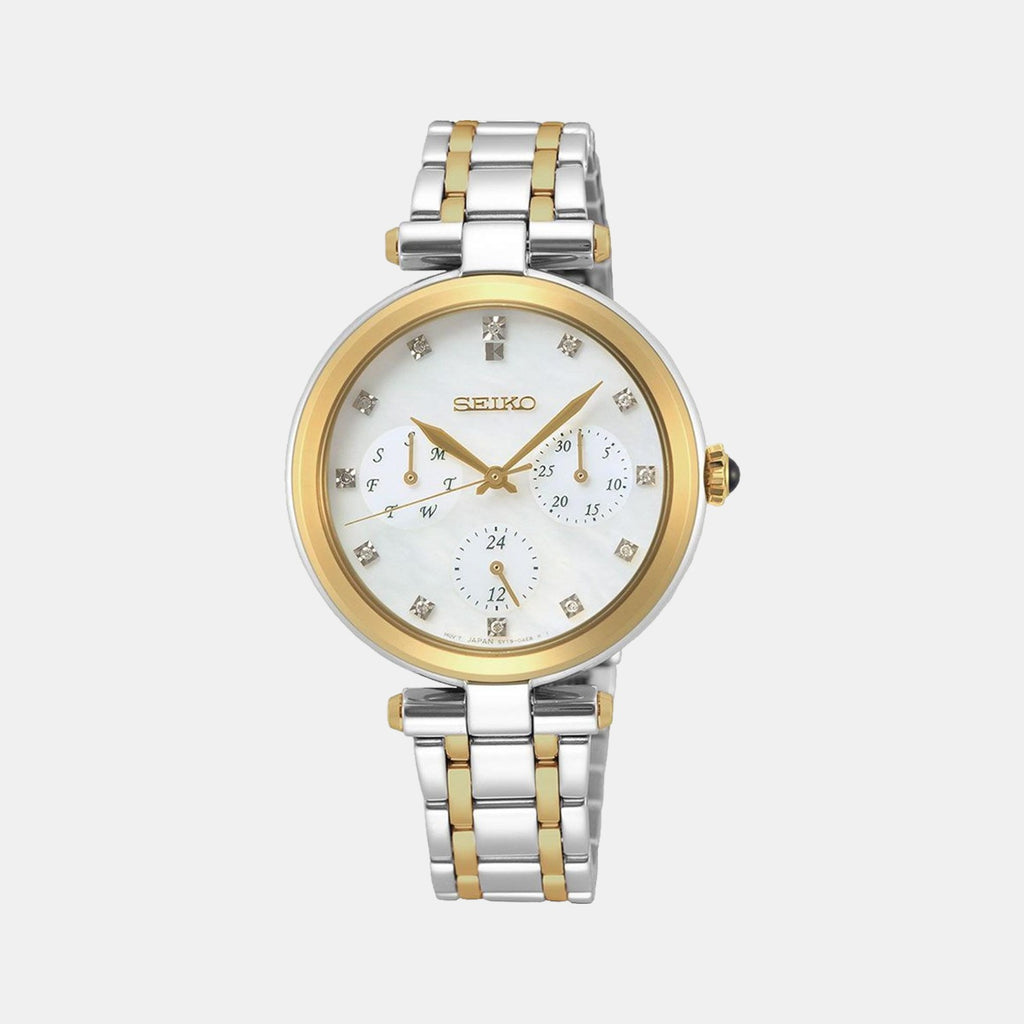 Seiko Round Two Tone Chronograph watch