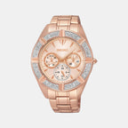 Seiko Round Rose Gold Chronograph watch