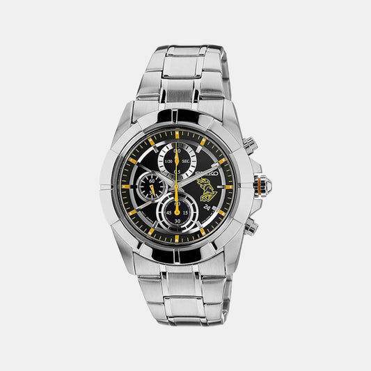 Male Black Stainless Steel Chronograph Watch SNDF13P1