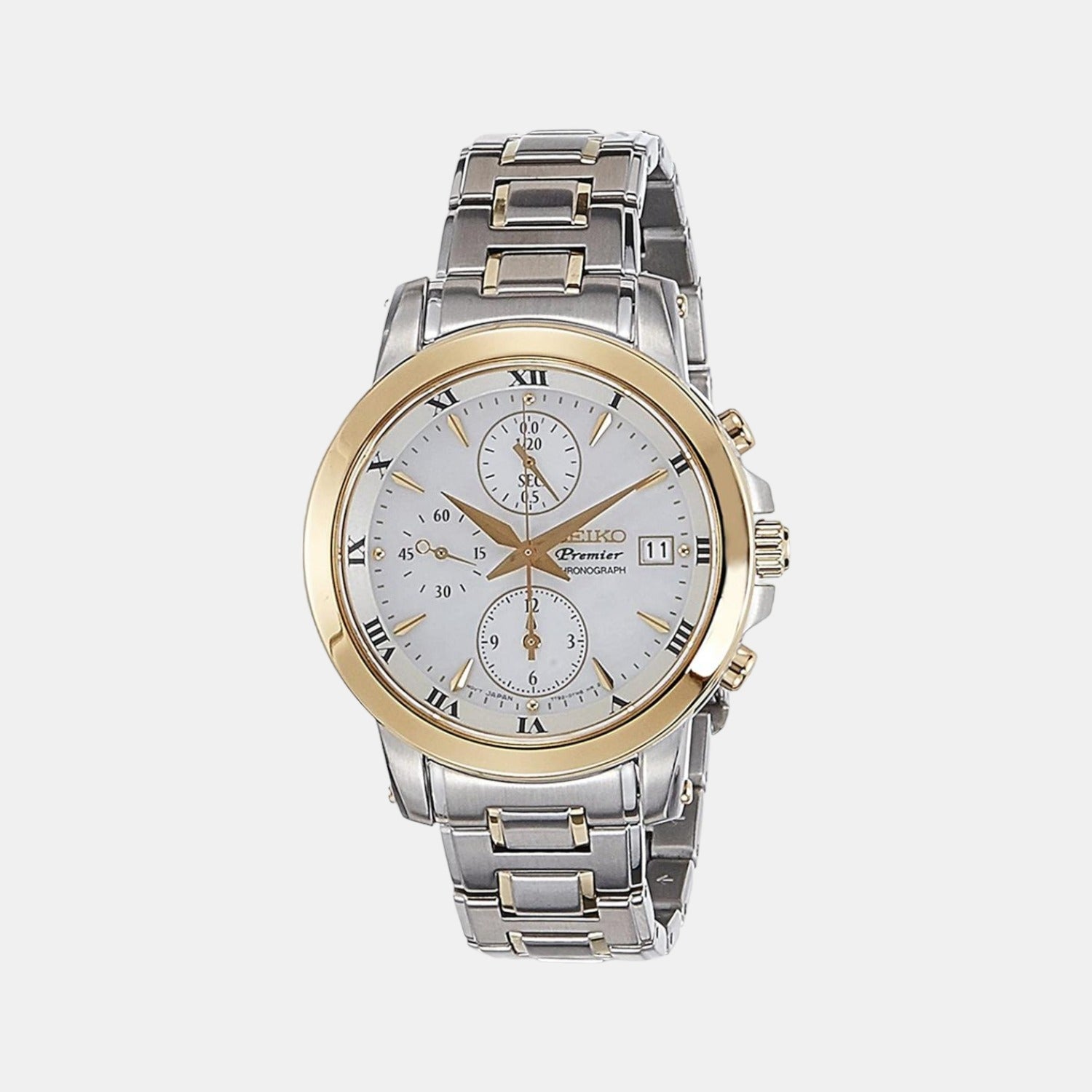 Seiko Round Beige Chronograph watch