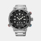 Male Black Analog-Digital Stainless Steel Watch SNJ033P1