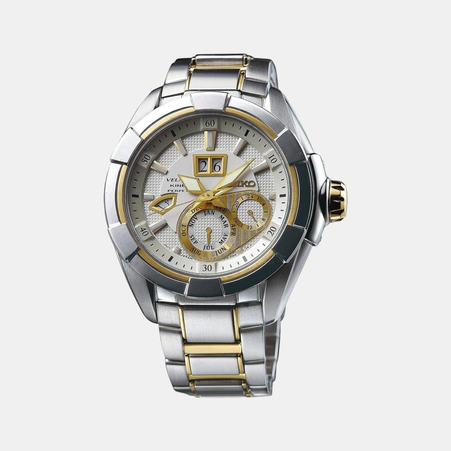 Seiko Round White Chronograph watch