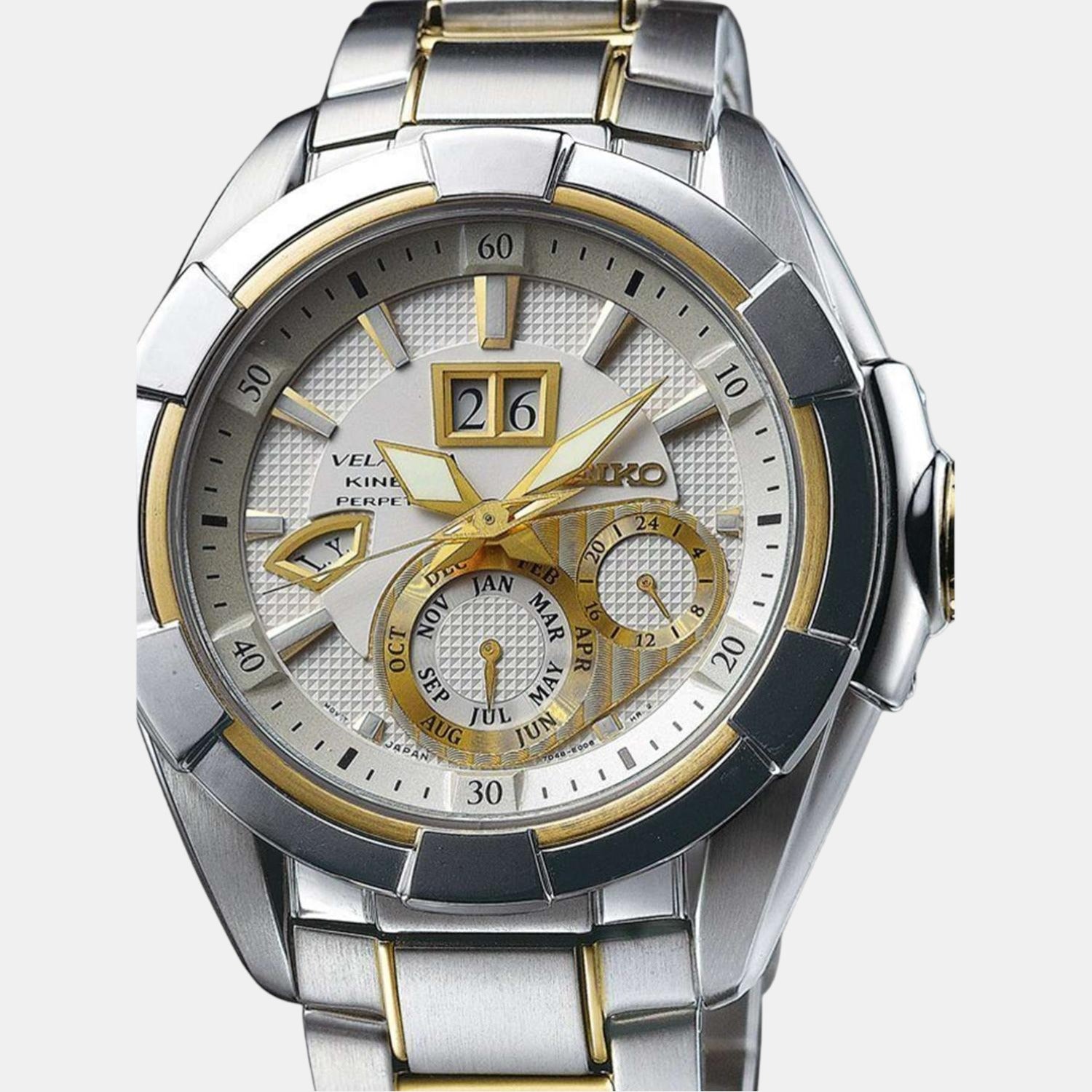 Seiko Men Round White watch