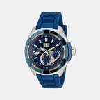 Seiko Round Blue Chronograph watch