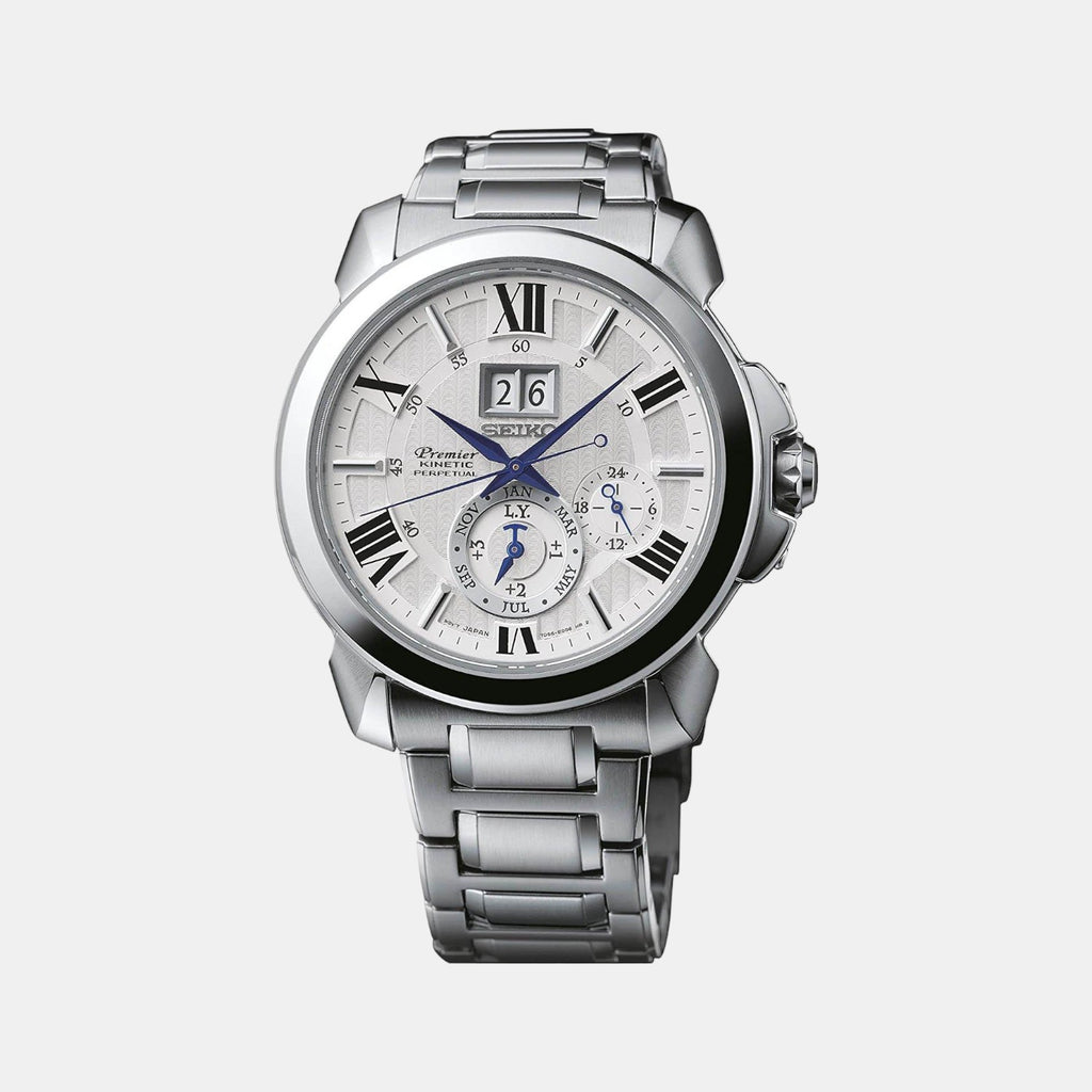 Seiko Round White Chronograph watch