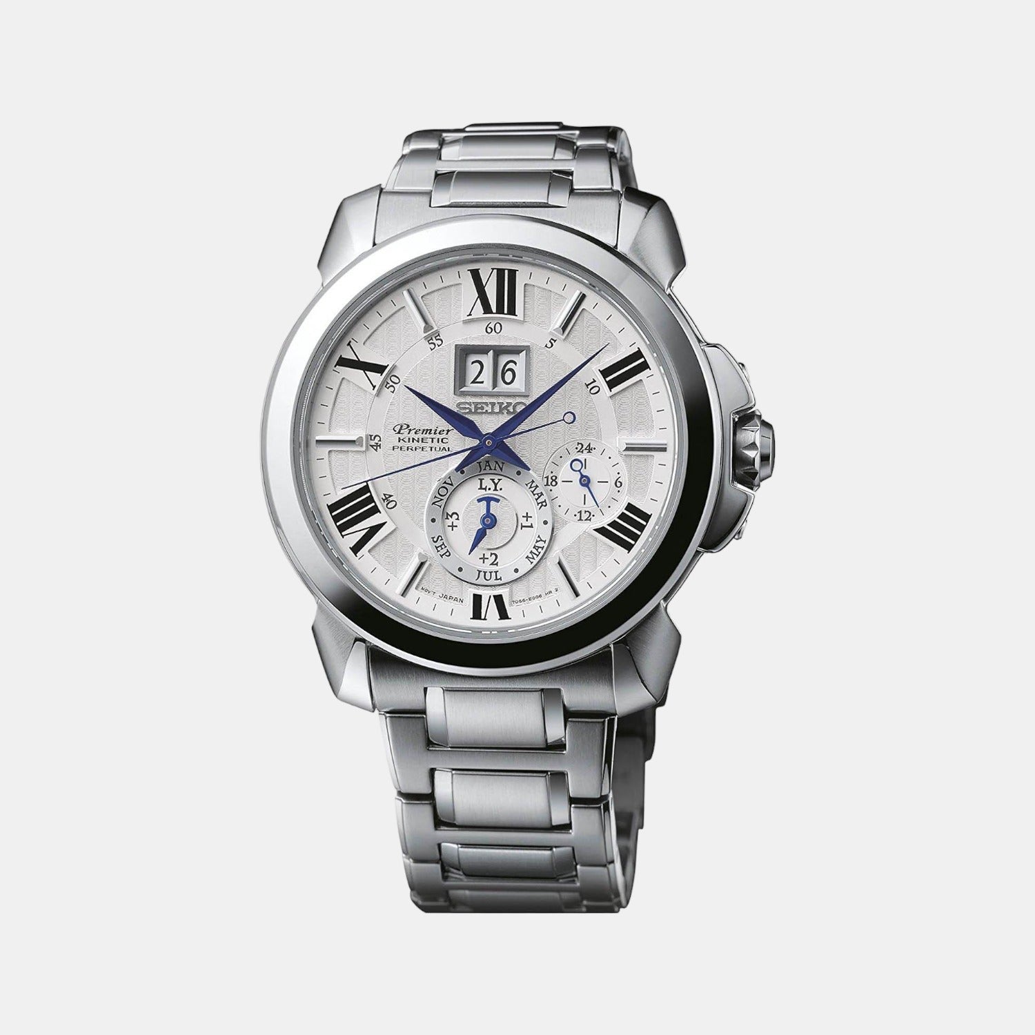 Seiko Round White Chronograph watch