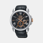 Seiko Round Black Chronograph watch