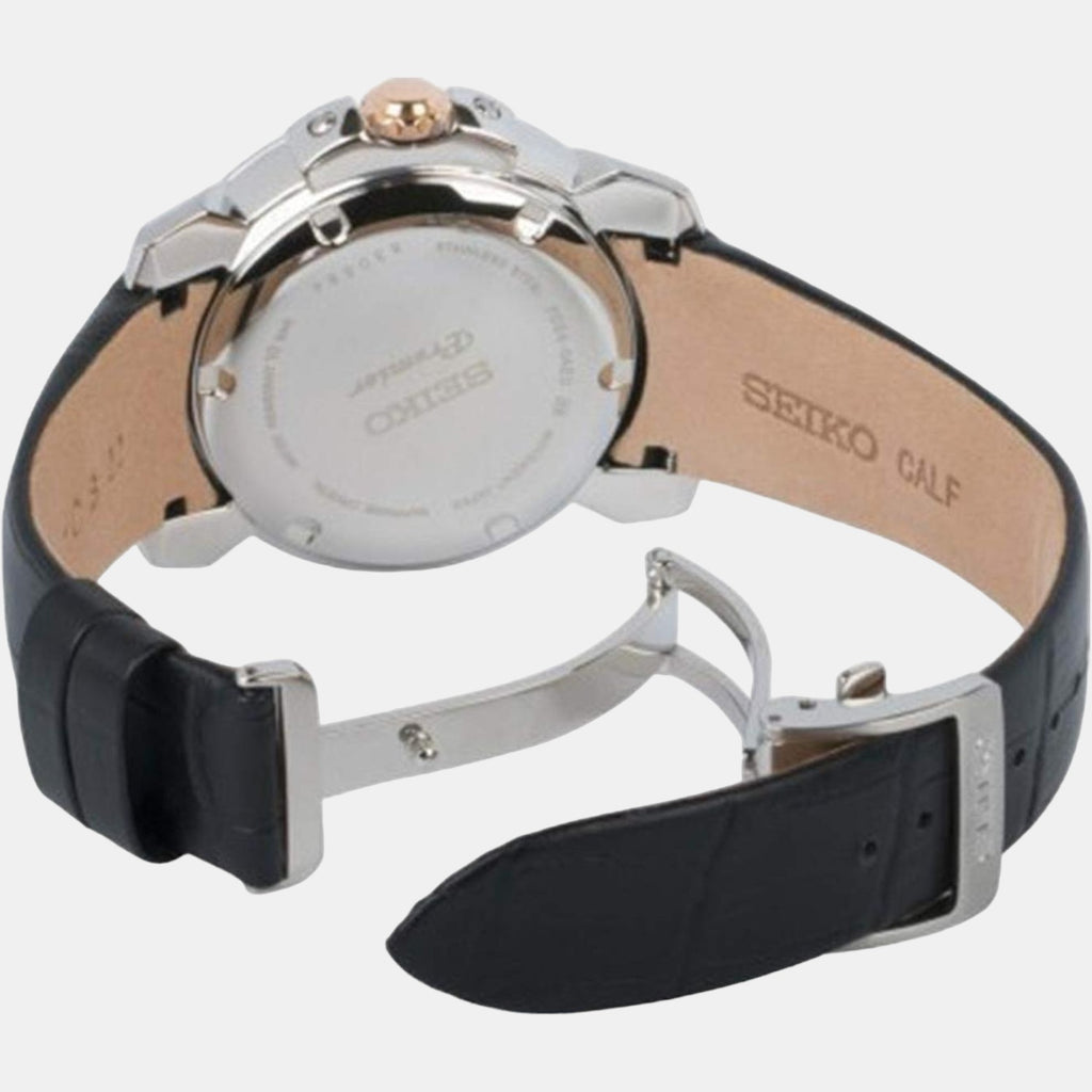 Seiko Men Round Black watch