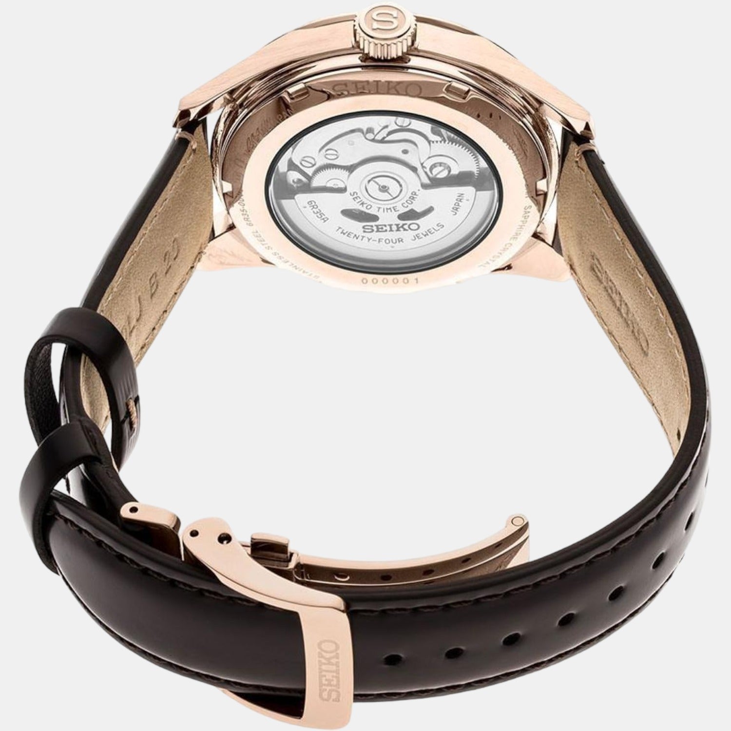 Seiko Men Round Brown watch