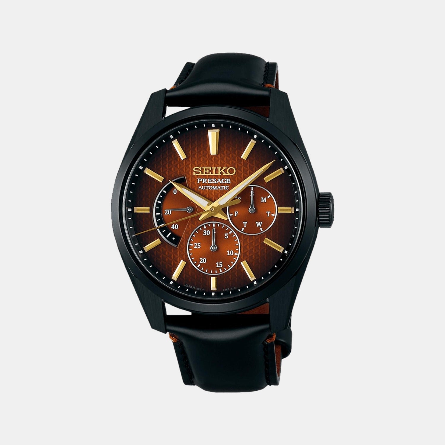 Seiko Male Brown Analog Leather Watch Seiko Just In Time