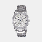 Seiko Round White Chronograph watch