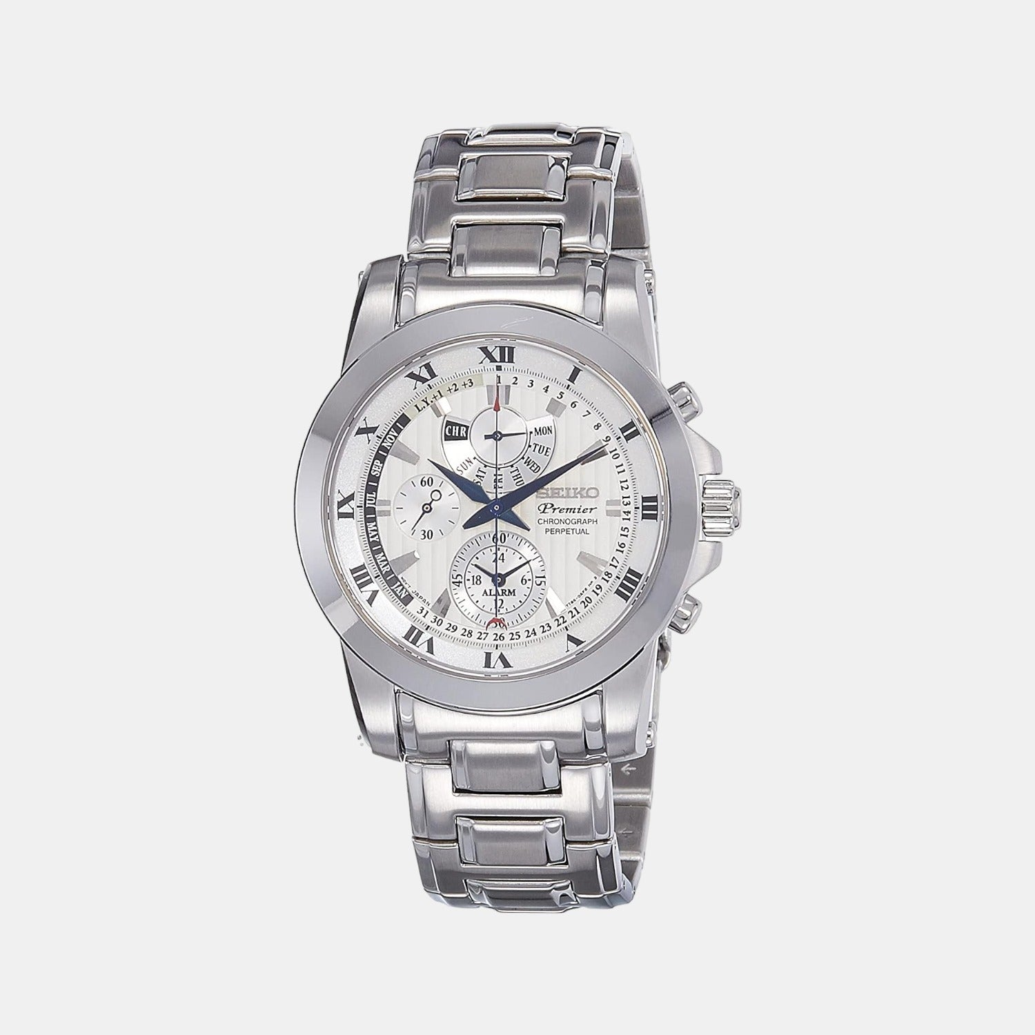 Seiko Round White Chronograph watch