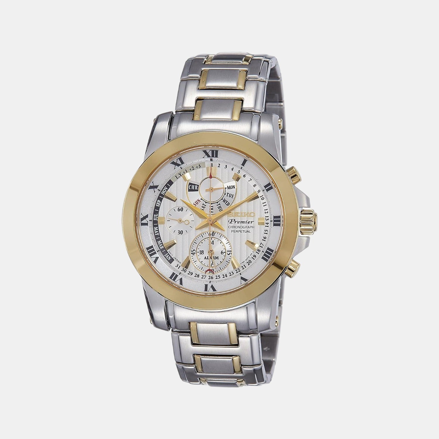 Seiko Round White Chronograph watch